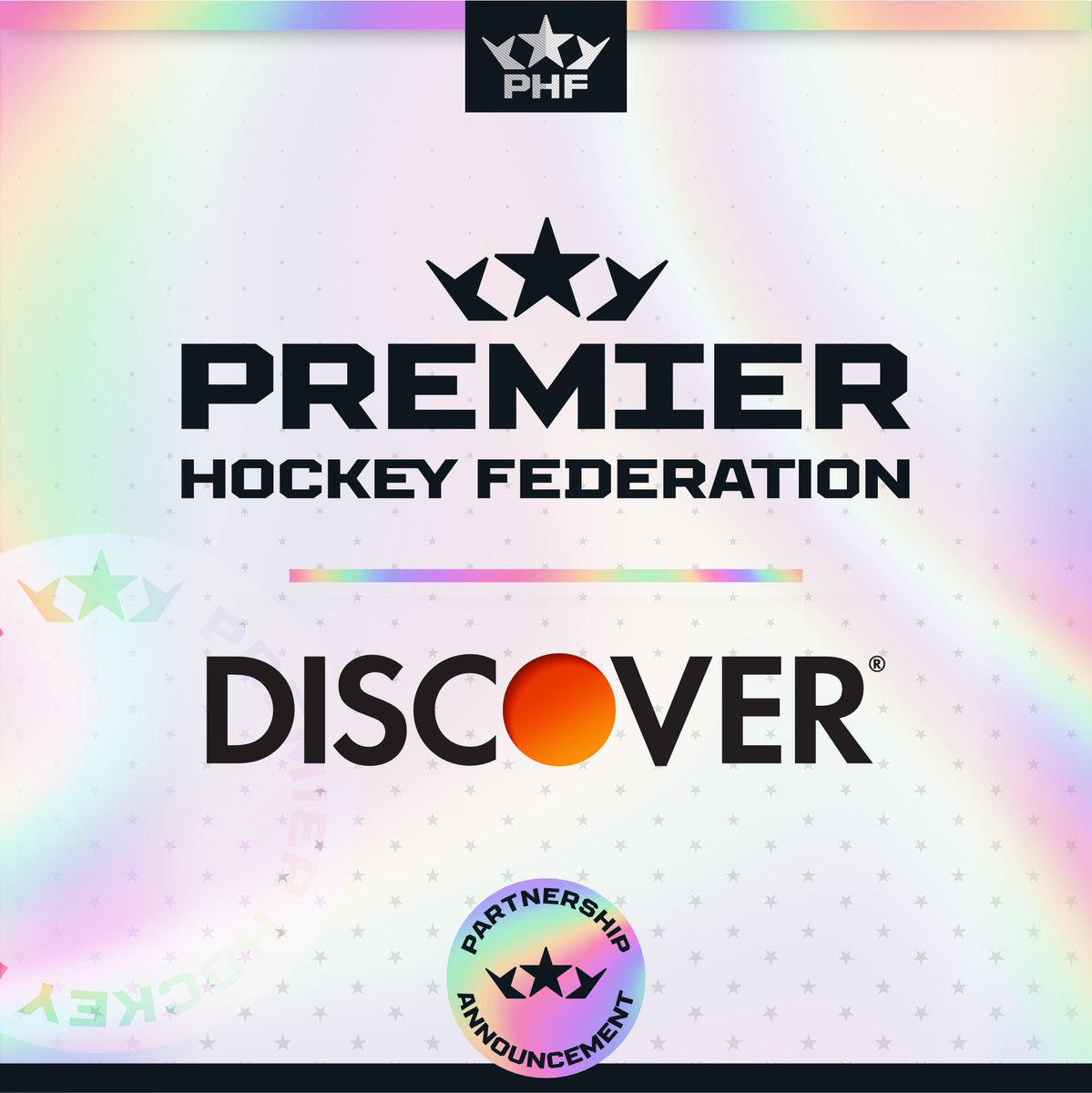 The PHF today announced a partnership extension w/ <a href="/Discover/">Discover</a> through the remainder of the 21-22 season giving them exclusivity as the Official Credit Card &amp; Banking Partner of the PHF &amp; naming them presenting sponsor of the 2022 Isobel Cup Playoffs.

👑 | bit.ly/3h9PgNw
