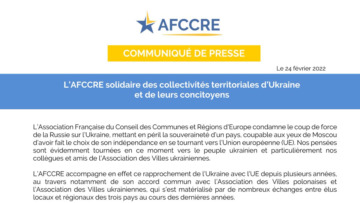 Les Collectivites Francaises Se Mobilisent Pour L Ukraine