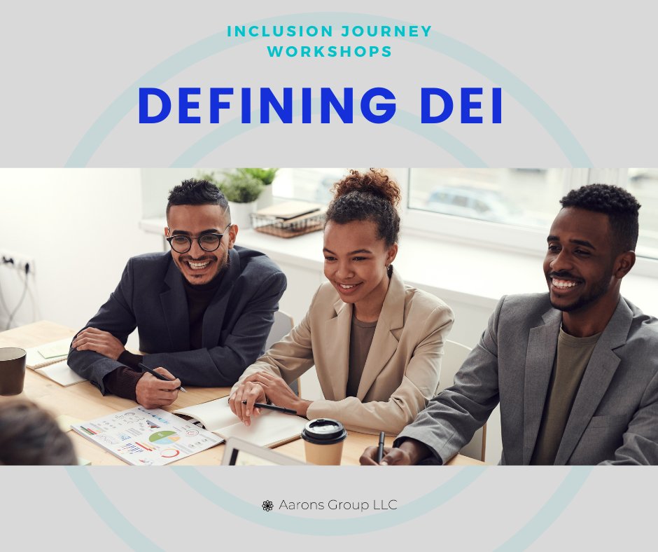 aaronsgroupllc's tweet photo. The words “diversity” and “inclusion” are often talked about, but many don’t know what that means for them. This workshop introduces DEI terminology - from microaggressions to antiracism - and invites attendees to explore their dimensions and the lens they bring to their work. https://t.co/OayhXfuMFe