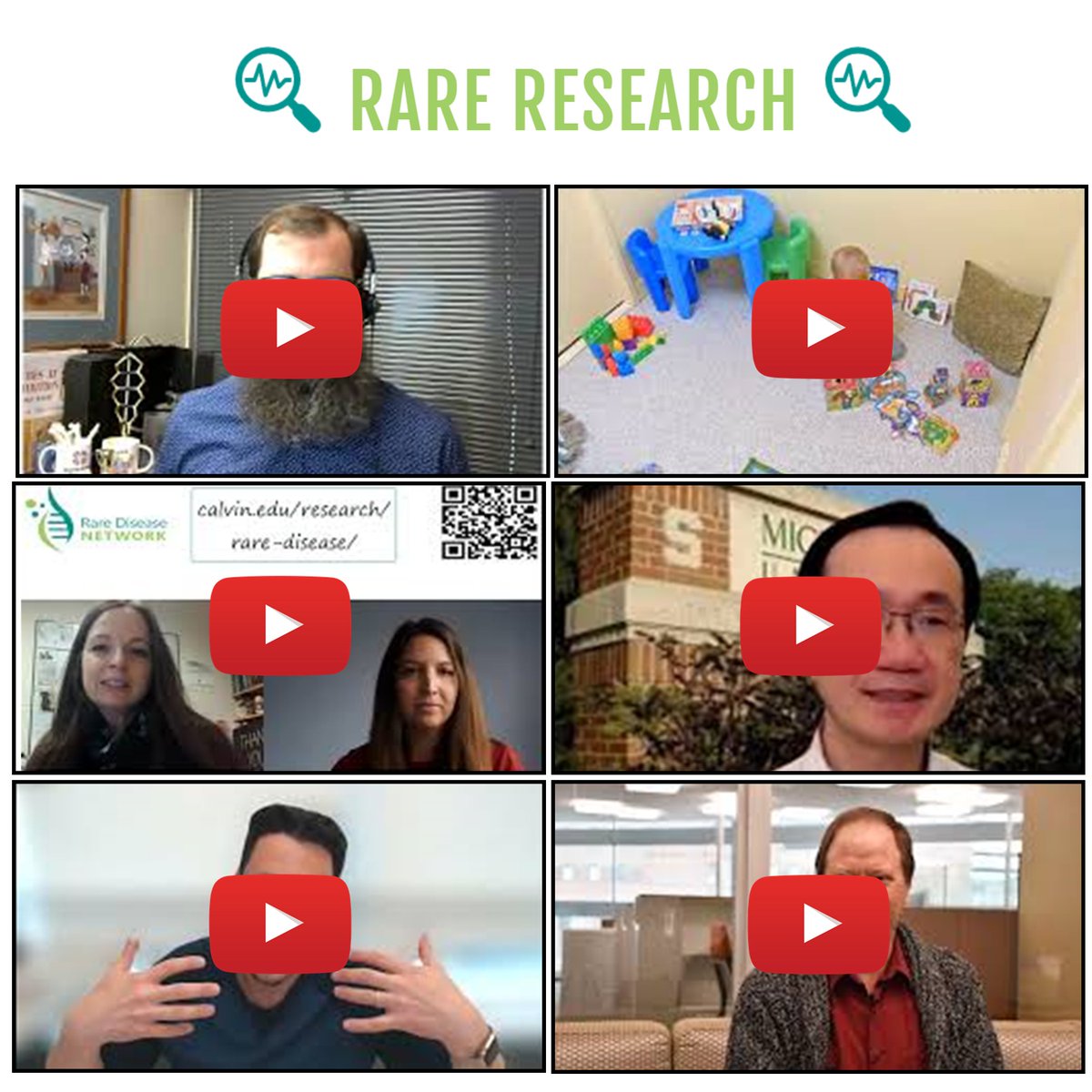 Today we are highlighting researchers in West Michigan who study rare diseases. Visit our event website (calvin.edu/events/rare-di…) to hear them talk about why they study rare diseases and what families should know about their research. #RDNfamily