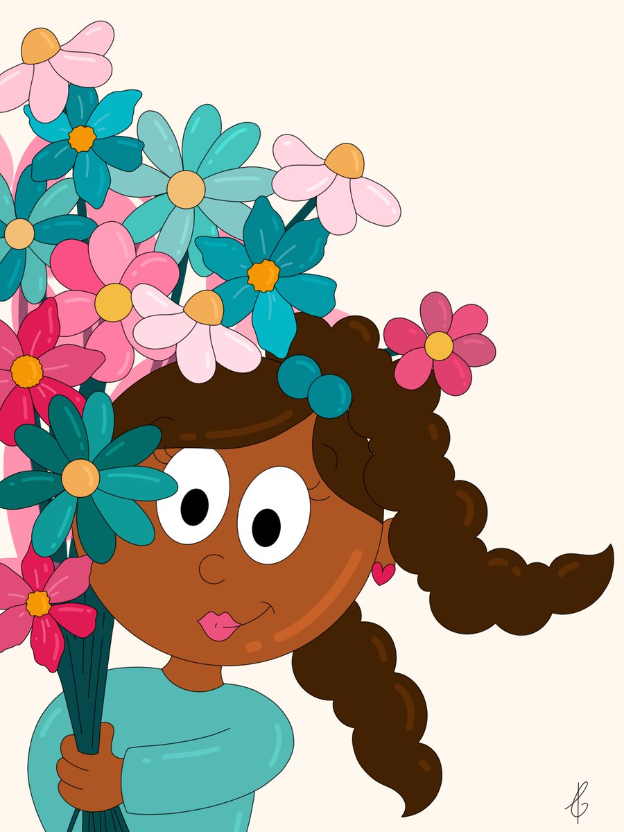 TeenyWishes's tweet photo. Flowers for you all 🥰🥰 #childrenillustrator #illustrationsforkids #teenykisses #artforkids https://t.co/xmWEFMfTO5