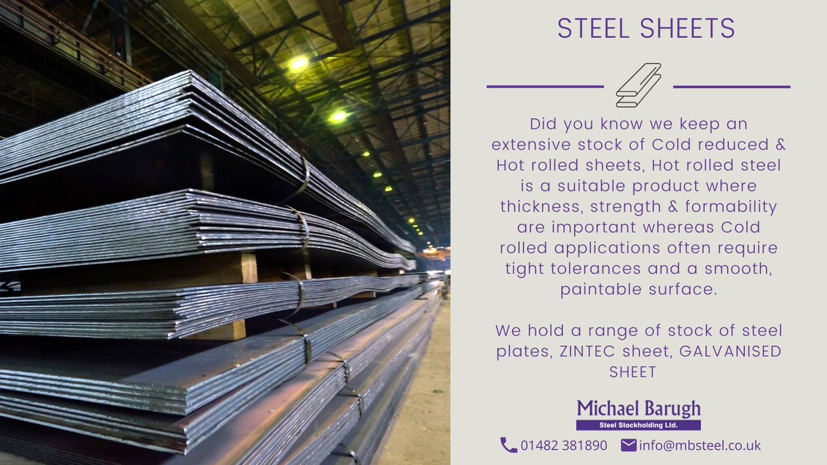 MBSteelLtd's tweet photo. Do you need steel? If so call us today π on 01482 381890 to see how we can help for fast and easy access to all your steel requirements - we even cut to size!
#welovewhatwedo #localsteel #steelsupplies #steel #quality https://t.co/6yPoCUqUOf