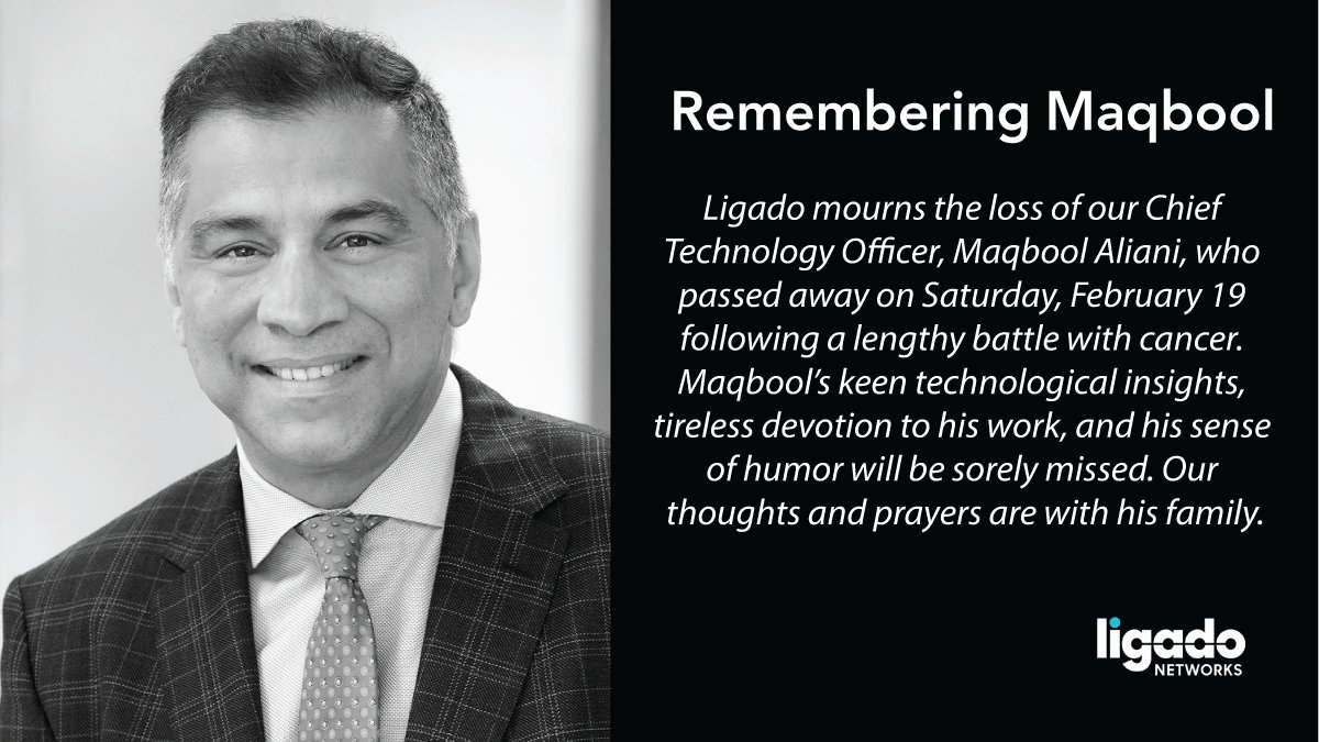 It is with heavy hearts that we announce the passing of our dear friend, colleague, and chief technology officer, Maqbool Aliani. A note from CEO Doug Smith is here: ligado.com/blog/rememberi…