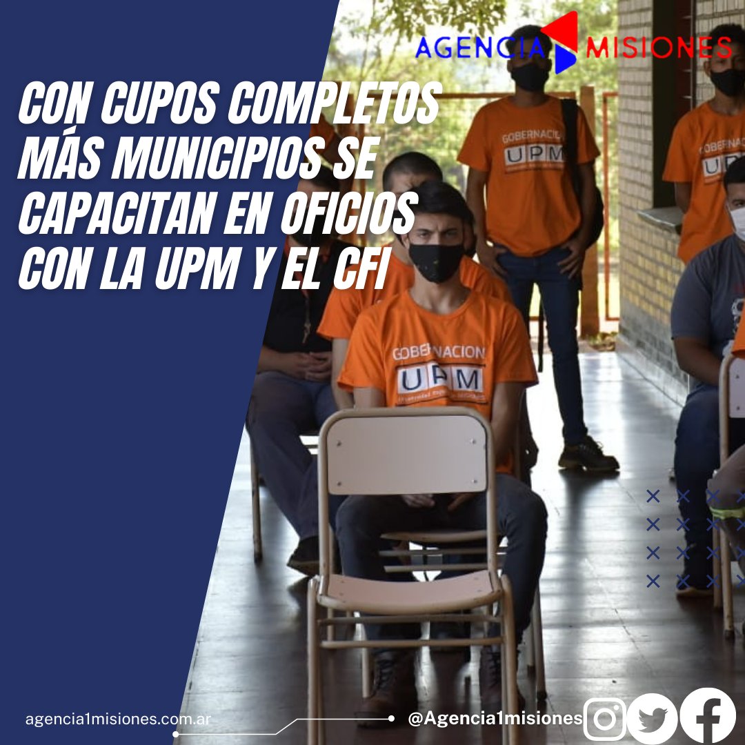 Con cupos completos más Municipios se capacitan en oficios con la UPM y el CFI 

agencia1misiones.com.ar/index.php/es/i…