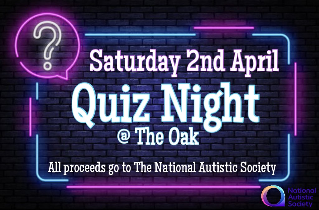 TheOakFC's tweet photo. Book it into your calendars.
£5 per team.
Multiple rounds.
Prizes for 1st, 2nd &amp; 3rd.
Money raised goes to @Autism https://t.co/ussFuWXlBl