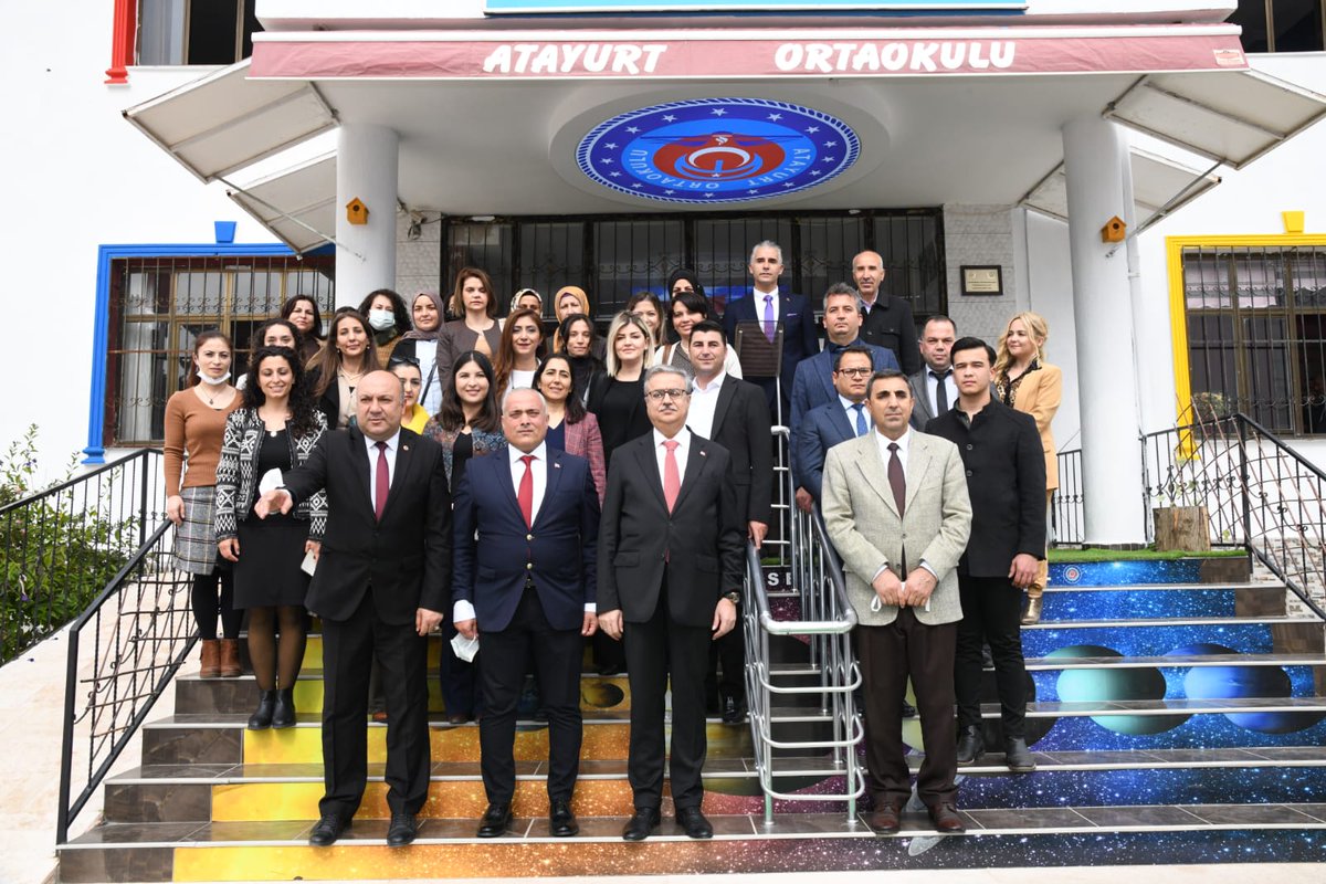 🇹🇷🇹🇷🇹🇷 ATAYURT ORTAOKULU 🇹🇷🇹🇷🇹🇷
Kitap Evimizin açılışı için gelen;
 "Mersin Valimiz Sayın Ali İhsan SU, İlçe Kaymakamımız Sayın Abdullah ASLANER, İlçe Milli Eğitim Müdürümüz Sayın Mustafa SEZGİN tarafından yapılmıştır..