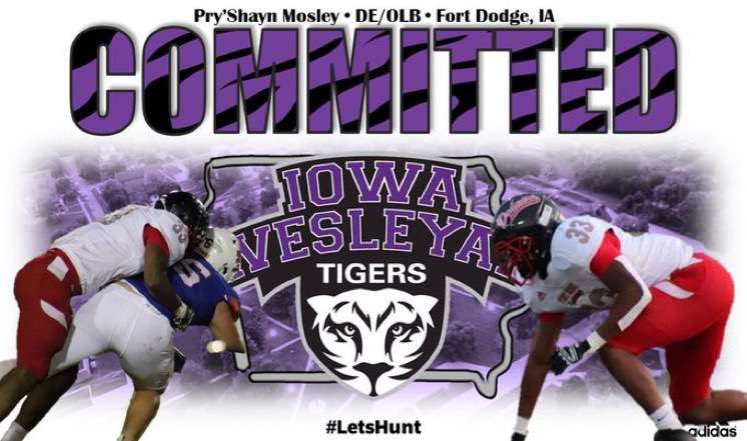 Excited to announce I’m committed to <a href="/IWTigerFootball/">Iowa Wesleyan Football</a>!! Thanks to coach @CoachDaniels_IW! for giving me this opportunity to elevate. I would like to thanks my coach’s and mentors that helped me get to the next level! Time to work @CoachDaniels_IW!😈😈 #IWF🟣⚫️ ⚪️