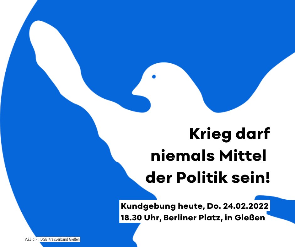 #niewiederkrieg! 
Kundgebung heute Abend auf dem Berliner Platz, kommt zahlreich!!!