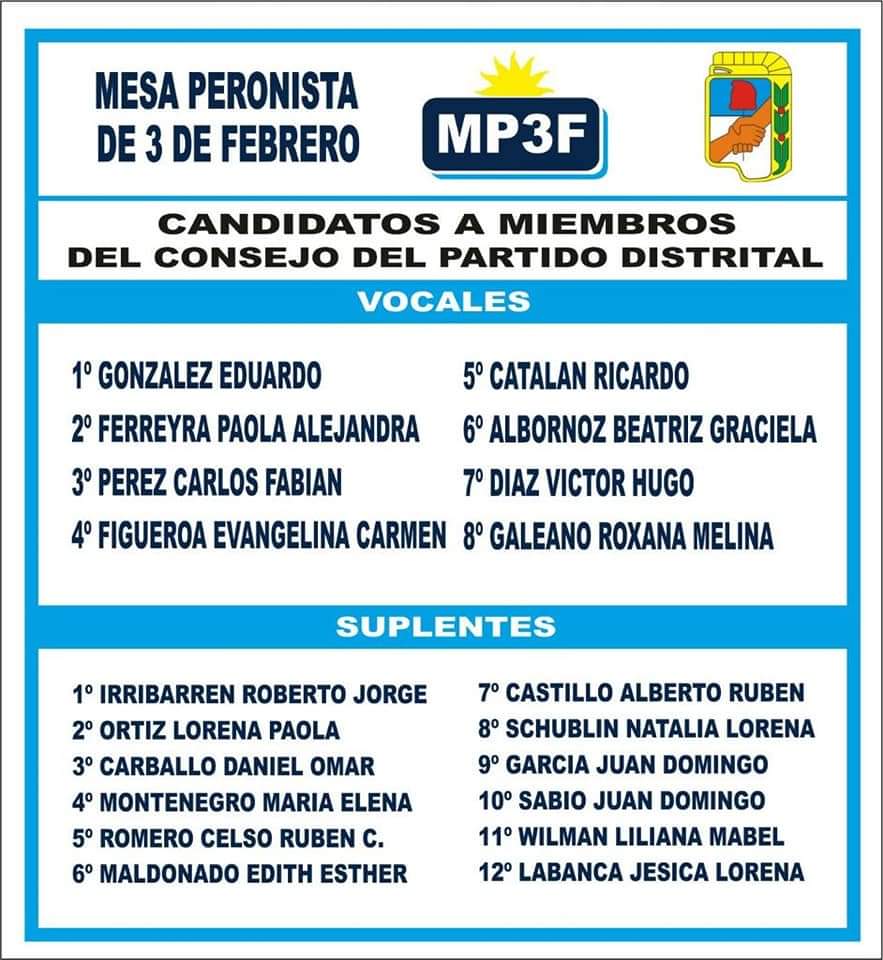 HoracioAlonsoAr's tweet photo. Comparto Publicación de La Mesa Peronista de Tres de Febrero.

#lalistadelamilitancia
#alonsopresidentePJ3F
#APasoDeVencedores 
#FrenteDeTodos https://t.co/UxhQ6Wzbxa