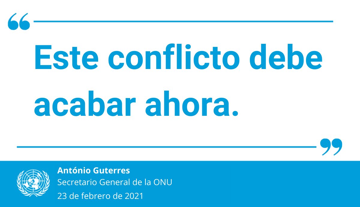 Naciones Unidas (@onu_es) on Twitter photo "Presidente Putin, en nombre de la humanidad, lleve sus tropas de regreso a Rusia.
Este conflicto debe acabar ahora".
-- <a href="/antonioguterres/">António Guterres</a> sobre los acontecimientos relacionados con Ucrania.
news.un.org/es/story/2022/… "Presidente Putin, en nombre de la humanidad, lleve sus tropas de regreso a Rusia.
Este conflicto debe acabar ahora".
-- <a href="/antonioguterres/">António Guterres</a> sobre los acontecimientos relacionados con Ucrania.
news.un.org/es/story/2022/…