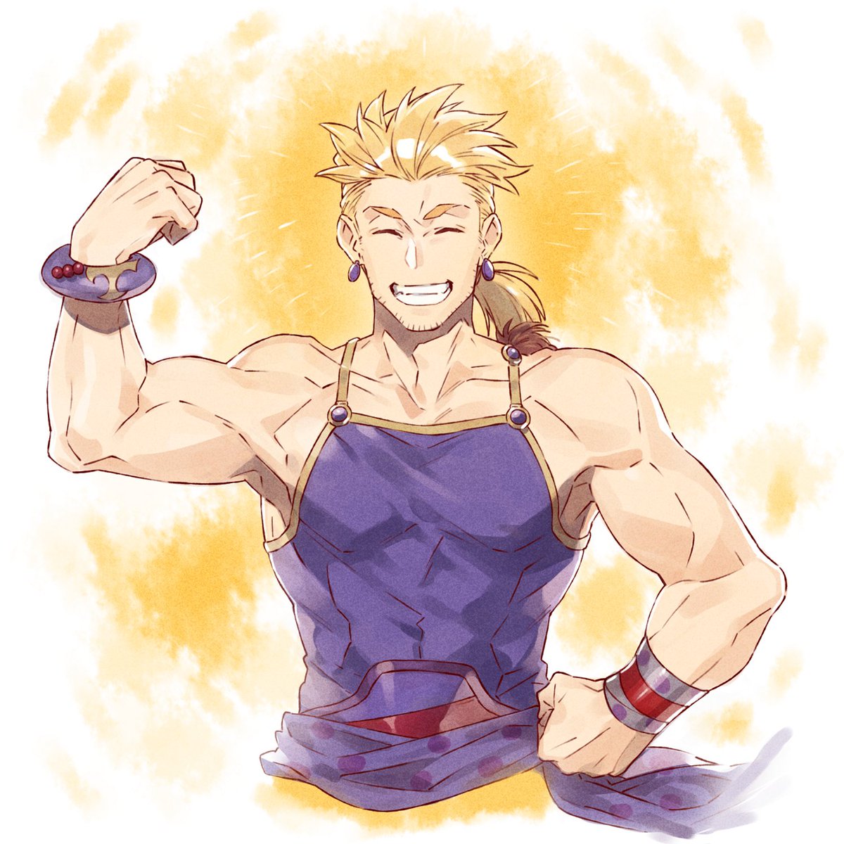 昨日(?)のFF6ピクセルリマスター配信前に寝てしまったので前に描いたフィガロ兄弟を再掲してお祝いするぜ! 