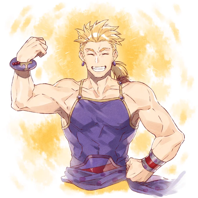 昨日(?)のFF6ピクセルリマスター配信前に寝てしまったので前に描いたフィガロ兄弟を再掲してお祝いするぜ! 