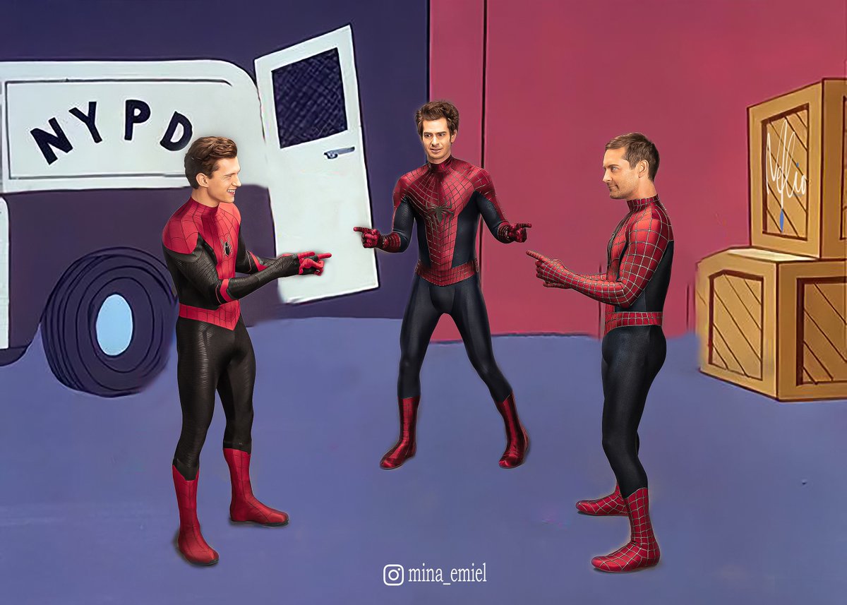 mina_emiel's tweet photo. Peter 1 , Peter 2 &amp; Peter 3.🕷
#SpiderManNoWayHome https://t.co/Q34RSKKGJg