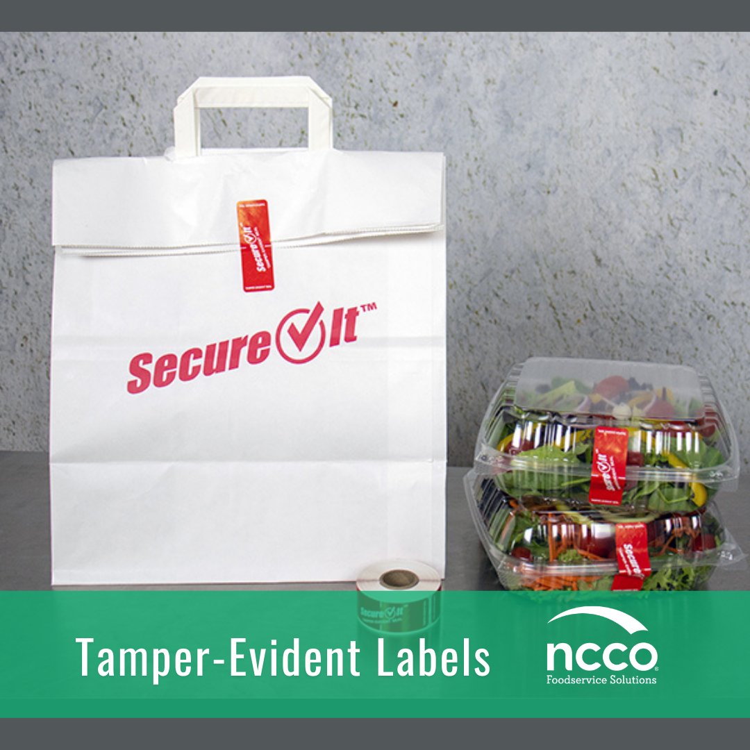NCCO_US's tweet image. Tamper-evident labels keep customers safe and food secure. Get your food safety solutions from NCCO. ecs.page.link/S5dmk #NCCO #RestaurantLife #FoodSafetyLabels #FoodService #FoodLabeling #Food #FoodLabels #FoodLabel #Labeling #TamperEvident #TamperProof
