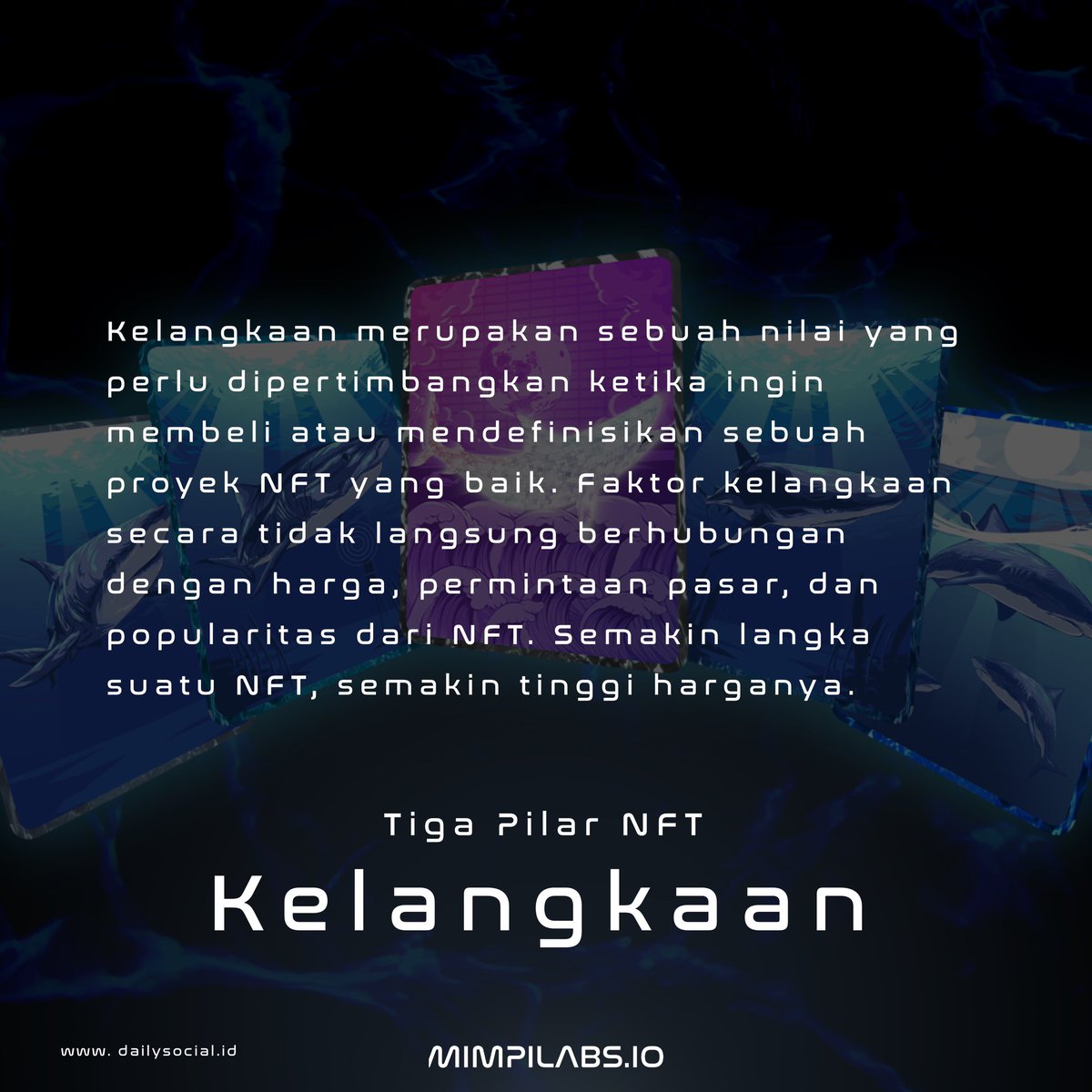 mimpilabs's tweet photo. 2. Rarity

indirectly related to the price, demand, and popularity of the #NFT

[ trans ]
Secara tidak langsung berhubungan dengan harga, permintaan pasar, dan popularitas dari #NFT

#NFTCommunity #NFTIndonesia https://t.co/OsUXVExY2S
