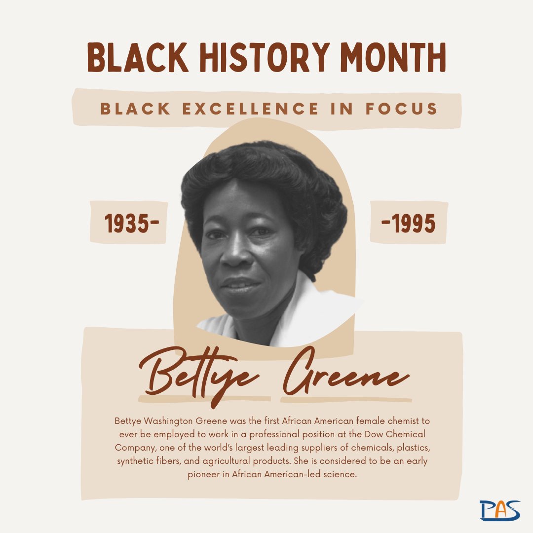 Bettye Greene was the first ever African American female chemist to work for the renowned Dow Chemical Company.

#BlackHistoryMonth #peelproud
#WomenInScience