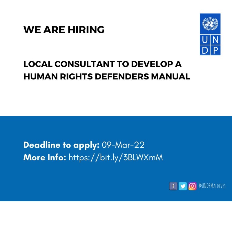 We are hiring!

Local Consultant to develop a Human Rights Defenders Manual

Apply by: 09-Mar-22
More info: https://t.co/uLDKKTyxDM https://t.co/guD4cwzpC9