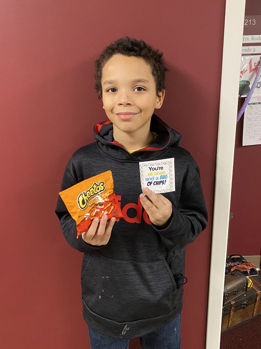 HmartMcIntosh's tweet photo. We are all that and a bag of chips!!!  Celebrated students in Rodman and Mcintosh’s classroom that worked hard for their Olympic goals for math and reading. @OleanEastView https://t.co/2bOYLcFccV