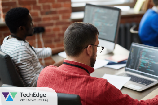 RetrainCanada's tweet photo. TechEdge is a Customer Service and Sales Upskilling course designed in partnership with WCG Alberta. It's a no-cost, government-funded program open to unemployed or underemployed Alberta residents. Learn more at: https://t.co/kgZm1RddUd #albertajobs #digitaltraining https://t.co/Czexb6U9OB