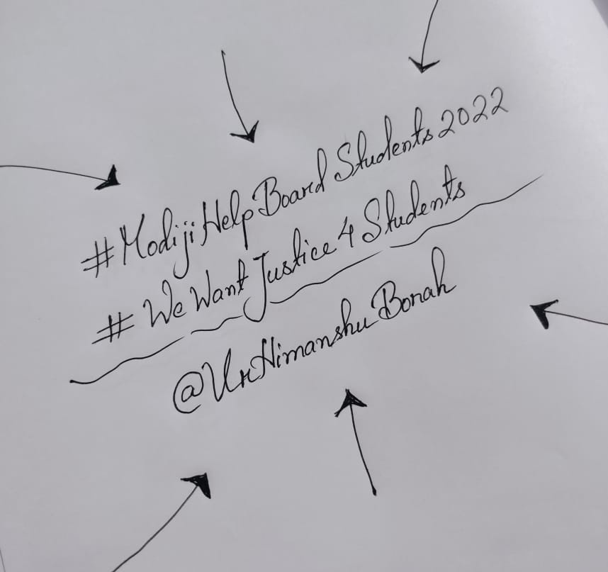 UrHimanshuBorah's tweet photo. @narendramodi ji, Why always students hv to suffer? Elections r not more imp than future of our nation.

Education Stystem need to be ameliorate from now.
Its my kind request,save our board students life. They need ur help.

#ModijiHelpBoardStudents2022 #WeWantJustice4Students https://t.co/teCpuluyUy