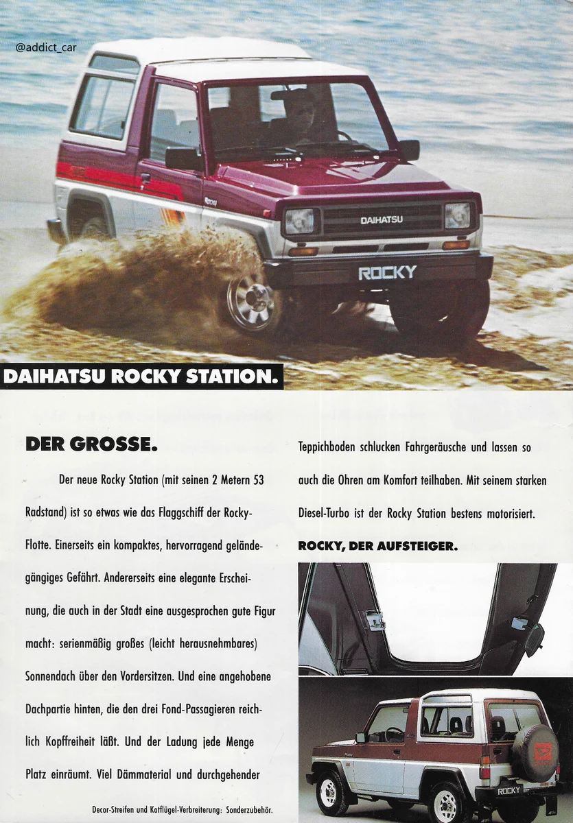 DAIHATSU Rocky カタログ Car Brochure Addict on X: 
