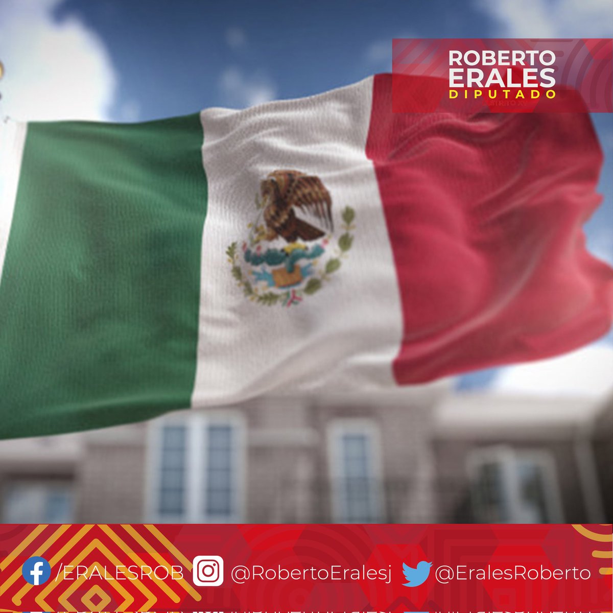 El 24 de febrero se celebra en México 🇲🇽  el Día de la Bandera, lo cual se viene festejando desde 1934. La bandera es uno de los tres símbolos patrios del país, y representa la unidad, la esperanza y el patriotismo del pueblo mexicano. 👨‍👩‍👦👍