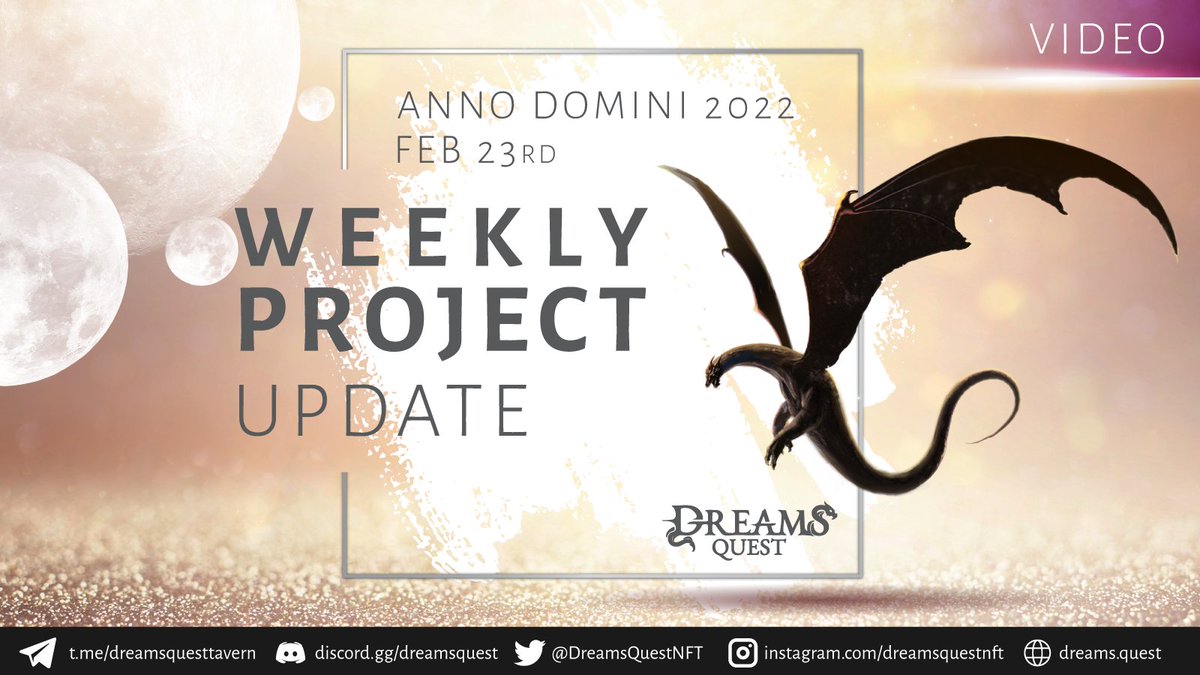 🎥 On this week's #DreamsQuest updates, Founder's drop spoiler alerts of #DreamsVerse

🔮 Seven realms of Dreams Verse
🪄 "SAND LAND" full of hidden MAGIC and COLORS
🎨 Sneak peek of new concept art
&amp; More

⚔️ Exclusive footage here:
loom.ly/RkfqxBw

#NFTGame #metaverse