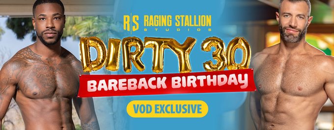 A 'DIRTY 30 BAREBACK BIRTHDAY' Party Brings Out The Beast in Beefy Bros in @Raging_Stallion's New HD