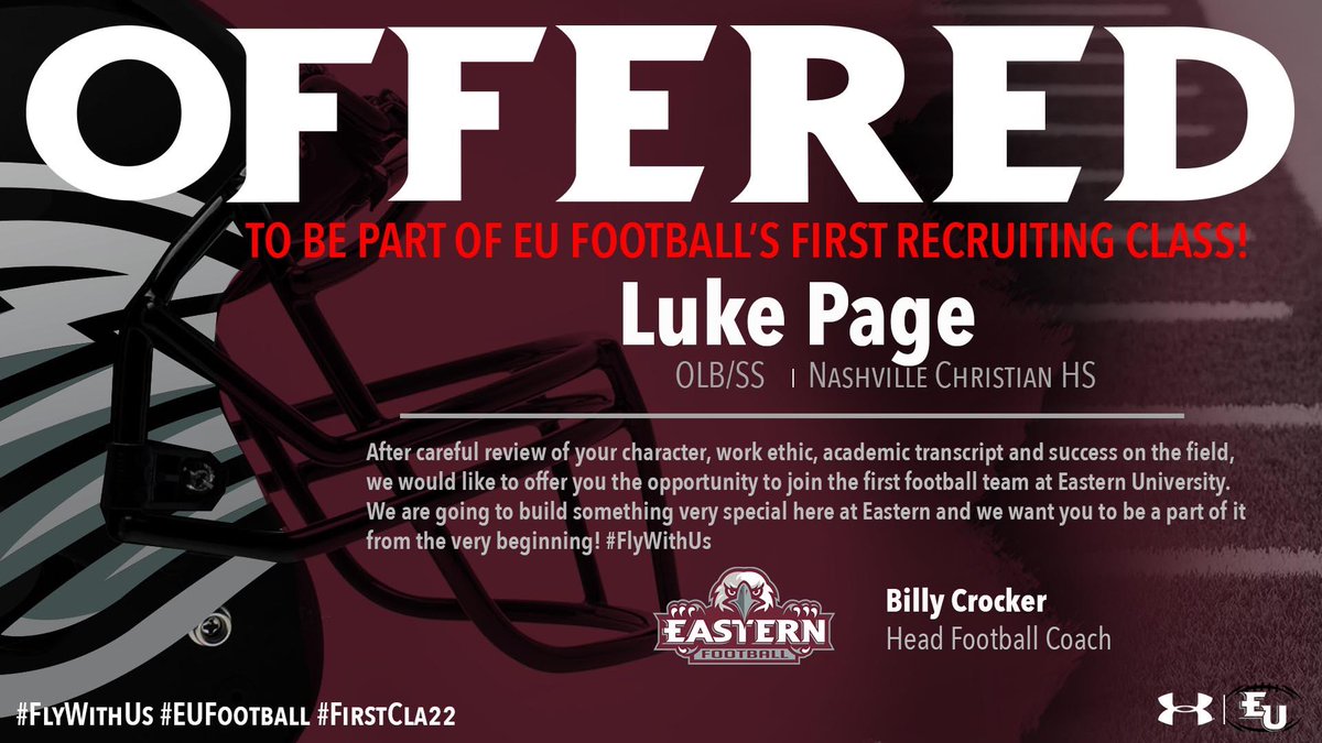 After a great conversation with @patwennin I am glad to say I have received my 3rd offer! <a href="/_NCSathletics/">Nashville Christian Athletics</a> <a href="/NCSRecruiting/">Nashville Christian Football Page</a> <a href="/bcollier24/">Bryce Collier</a> <a href="/Kingjustinr9/">Justin King</a>