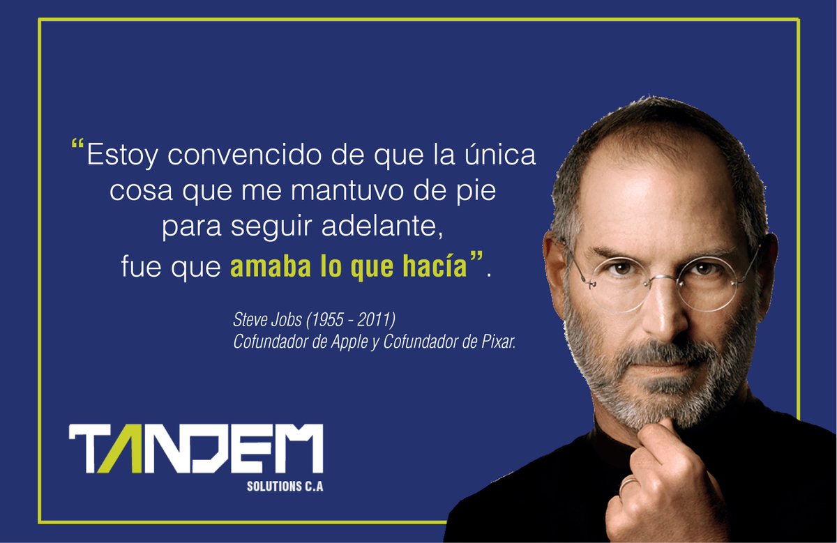TandemVe's tweet photo. Un día como hoy en 1955 nace #SteveJobs, Cofundador de #Apple y #Pixar. Uno de los empresarios más revolucionarios de nuestros tiempos. 

El amor que sentía por su trabajo lo convirtió en una máquina de crear éxitos, así como un ejemplo de perseverancia, innovación y crecimiento. https://t.co/QxcQ91UcGy