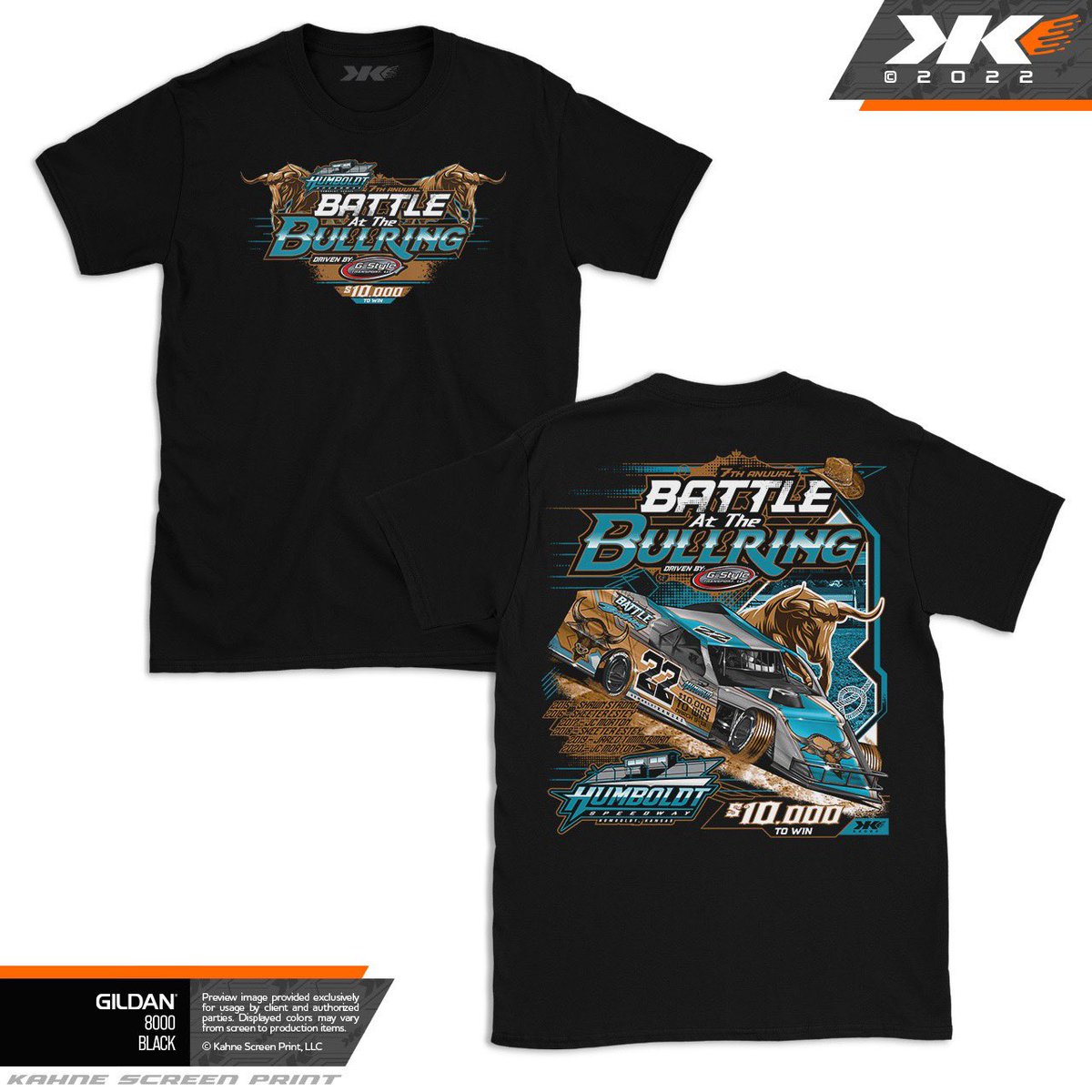 Event t-shirt for @HumboldtSpdwy’s $10k to win 𝕭𝖆𝖙𝖙𝖑𝖊 𝖆𝖙 𝖙𝖍𝖊 𝕭𝖚𝖑𝖑𝖗𝖎𝖓𝖌 - March 9-12 in Humbolt, KS. 👌💰