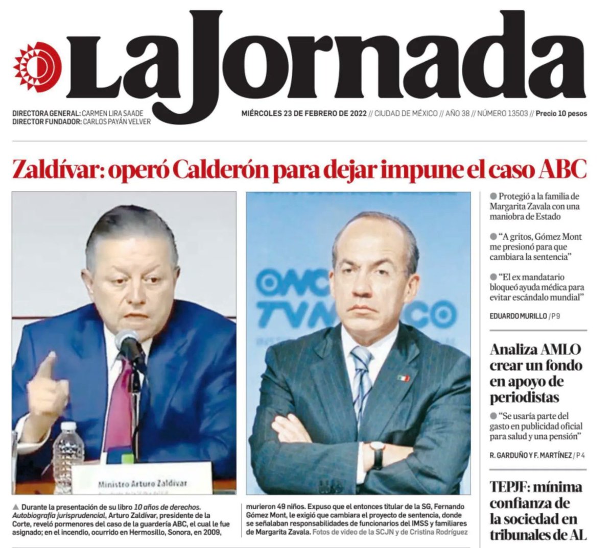 Mex_Libertario's tweet photo. Si @Mzavalagc y @FelipeCalderon son culpables de algo, que se les acuse y se les meta a la cárcel.

Si no hay pruebas ni denuncias concretas, todo es un montaje de @lopezobrador_ y sus empleados, en su desesperación por distraer sobre la #CasaGris de José Ramón López Beltrán. https://t.co/iCMOzUcTwb