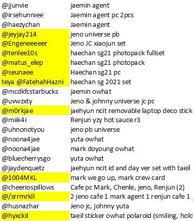 YY000323's tweet photo. #YY00updates for batch 27 list https://t.co/wgXPHLfWhS
