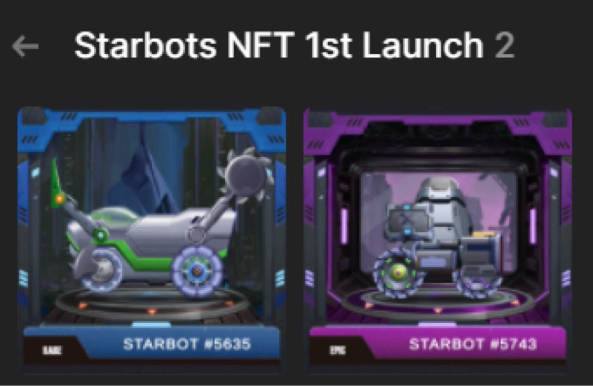 JanelleJuliano's tweet photo. @Starbots_game mints! 😍 Got lucky today 🥰 https://t.co/cDYOmeRelI