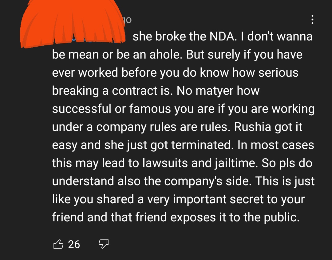 Asmorius's tweet photo. I don't really wanna be an asshole but some of you all really need to understand how contracts work. How NDA'S work. Dont get me wrong, I'm sad about it too but thats that. Here are some explanations from people who know how contracts and businesses. https://t.co/sbbNJNJsih