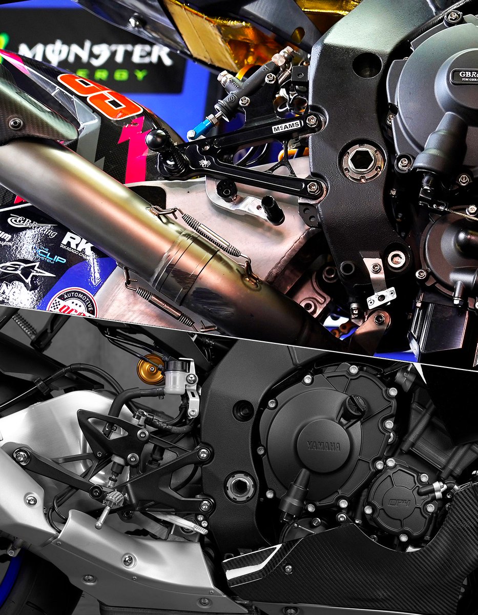 🔵 Made from aluminium billet making them much lighter 

🔵 Adjustable peg positioning in both height and width for rider comfort 

🔵 Offers better ground clearance for high lean angle 

🔵 Use non-flip up pegs as riders use the footpeg a lot to change direction 

#McAMSYamaha