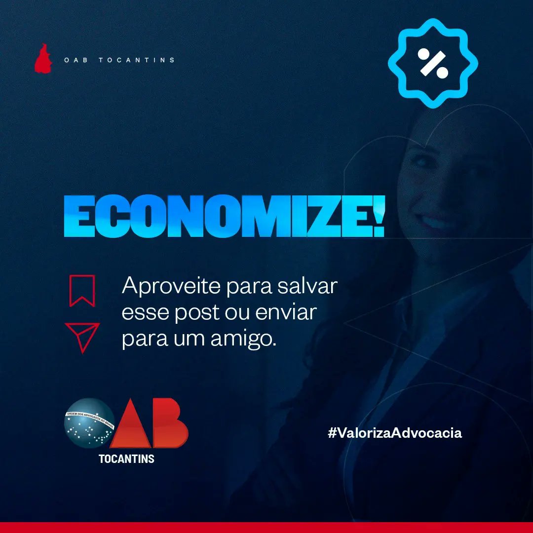 DESCONTÃO ANUIDADE 💱⚖

Tudo que você paga de anuidade retorna em benefícios para você. A OAB/TO está com uma tabela de desconto e parcelamento especiais até o dia 15/03. Confira!. bit.ly/3JS1QNW

#OABTocantins