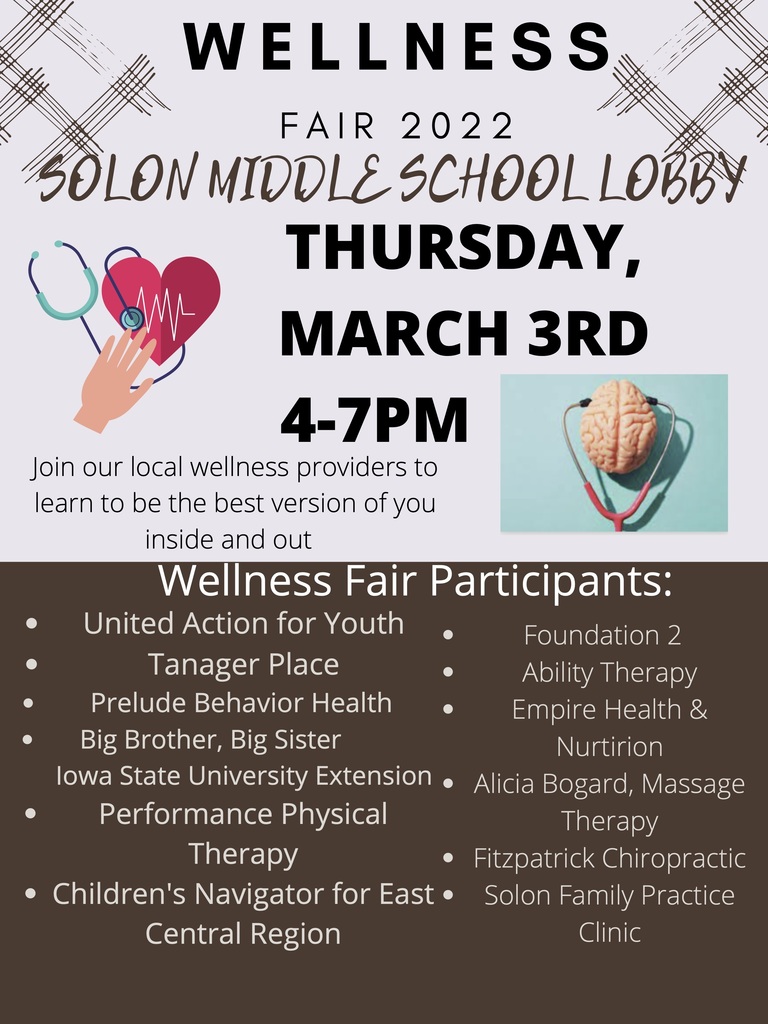 Check out this amazing opportunity
March 3 - 4-7PM
Solon Middle School