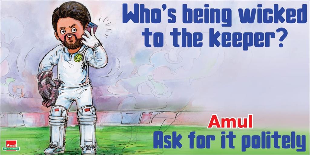 Amul_Coop's tweet photo. #Amul Topical: Wriddhiman Saha and the controversial ‘threat’! https://t.co/IPvLCr9YXK