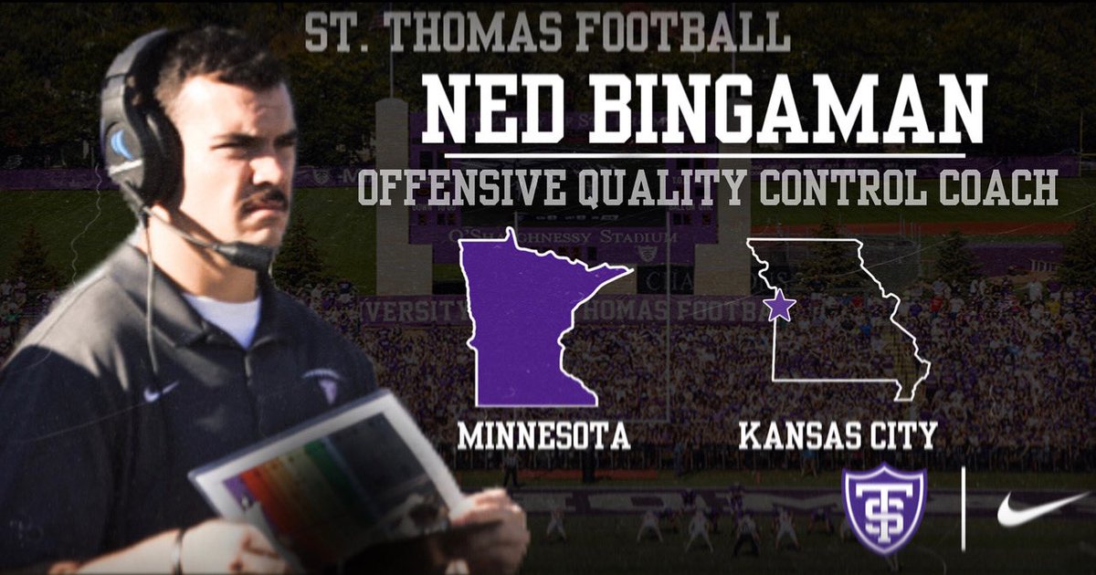 Meet The Staff: @CoachBingaman 
Rec: N. MN &amp; Kansas City

#Pion23rs <a href="/UofStThomasMN/">University of St. Thomas</a> 🟣⚪️⚫️