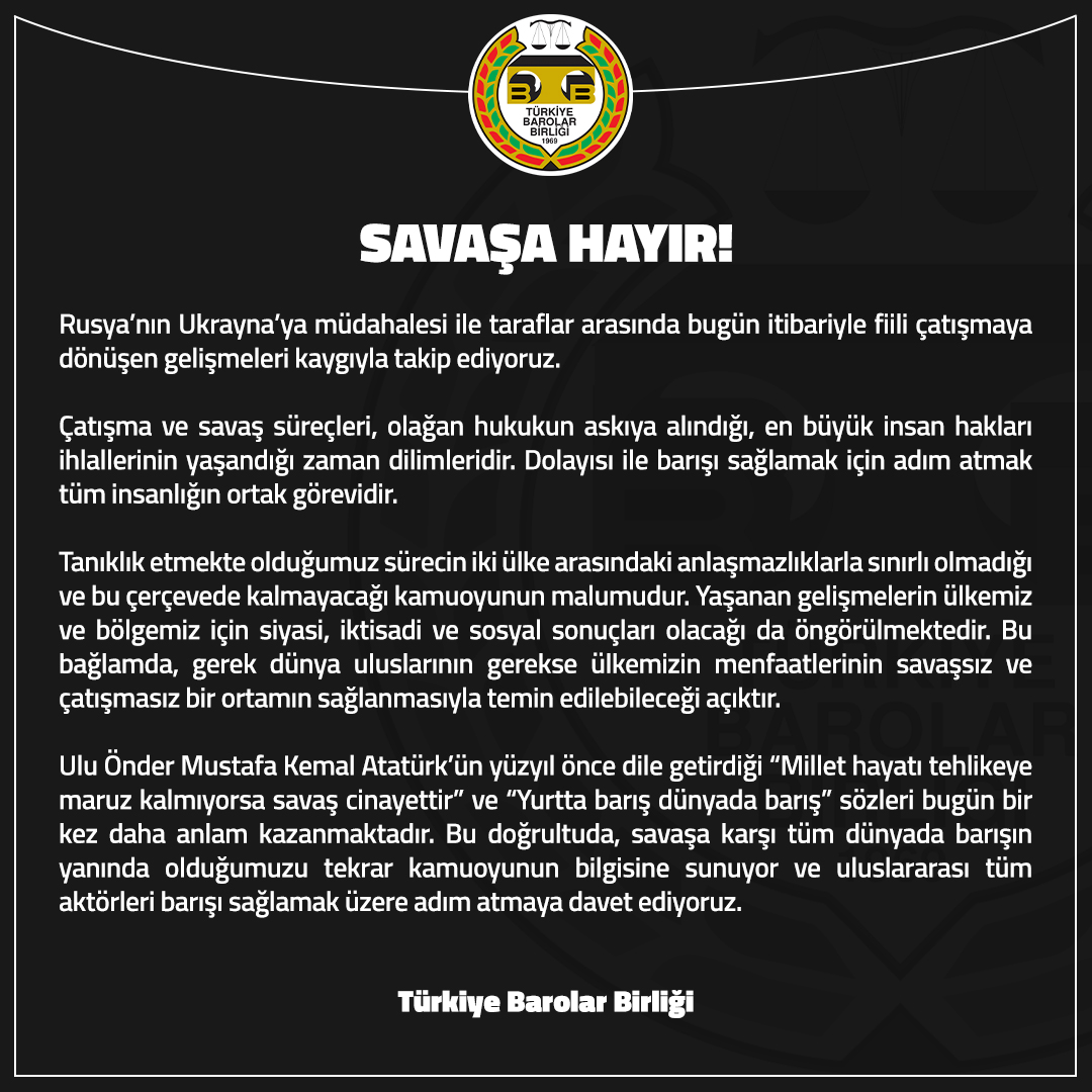 barolar's tweet photo. #SavaşaHayır 

👉 https://t.co/vbMo43drtY https://t.co/Q0TdbwNDRx