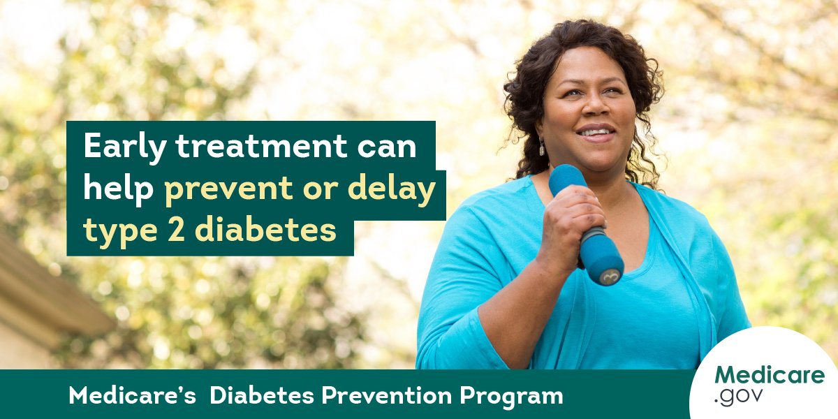 MedicareGov's tweet image. Are you prediabetic? Ask your doctor about Medicare’s no-cost #DiabetesPreventionProgram. Medicare.gov/coverage/diabe…