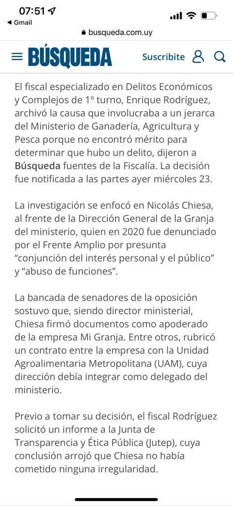 uriartec1's tweet photo. LA JUSTICIA TARDA PERO LLEGA
Merecido reconocimiento al Director de la Granja Ing. Agr. Nicolas Chiesa, ante el tremendo y vergonzoso atropello de los Senadores del FA.

Fuerte abrazo a Nicolas y toda su familia dando fe de todo lo que sufrieron. https://t.co/JTfH1L2qbY