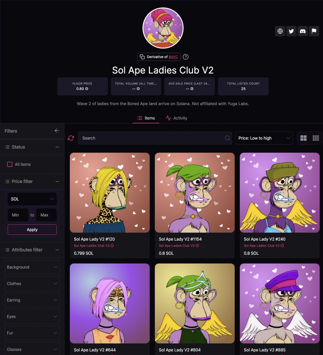nft_heads's tweet photo. Beautiful collection of Ape Ladies - love the art!

https://t.co/fvJvxBmdgJ

#magiceden #nft #solana https://t.co/bJgrpXAW1k