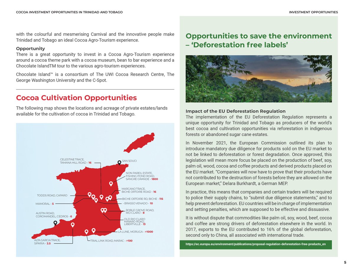 maftt_'s tweet photo. #InvesTT | #EU | #CocoaResearchCentre | #Cocoa | #CocoaInvestment | #CocoaDevelopment | Cocoa Investment Opportunities Part 2 https://t.co/zYlRNejnIy