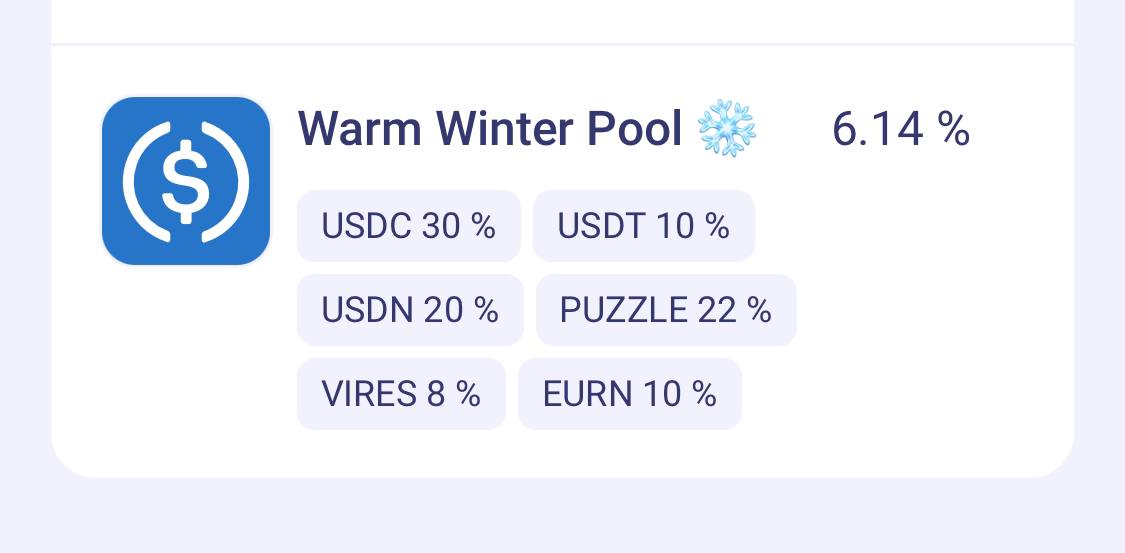 puzzle_network's tweet photo. People say a "crypto winter" is coming.

We strive to use the power of mega pools to keep warm even if winter comes.

Provide liquidity to the new pool and continue to make profits on bear-resistant assets even during the coldest of times.

🛋 https://t.co/x2z1cNuz3S 🛋 https://t.co/RbbtpKsA78