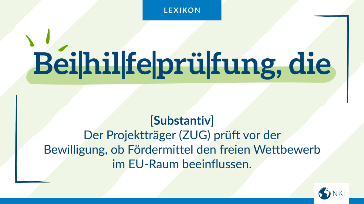 NKI_Bund's tweet image. Die Vorschriften über staatliche Beihilfen zu steuern braucht Zeit. Aber sie sorgen für gleiche Wettbewerbsbedingungen und gute Investitionen, weil das Beihilferecht vor unzulässigen Bevorteilungen einzelner Unternehmen oder Wirtschaftszweige schützt. 💰🔍 #Fördermittel #Lexikon