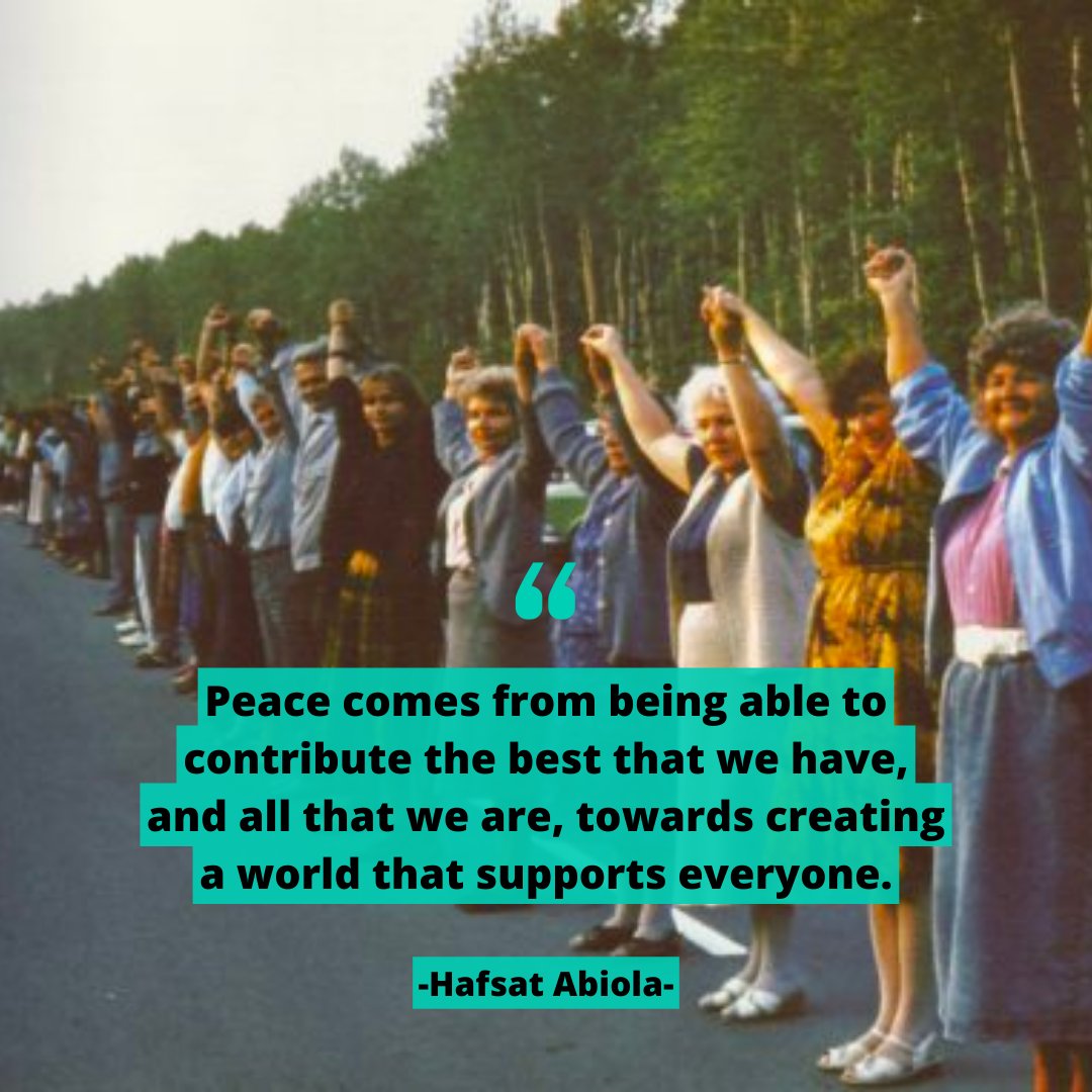 istandfor_eu's tweet photo. Solidarity, empathy and unity. 
#StandForSomething is about allowing all citizens to voice their opinions without rejection, judgement or aggression. There's no place for the violent actions seen in Ukraine and elsewhere in the world.
📷Baltic Way
✍🏾Hafsat Abiola
#PeaceNotWar https://t.co/WWbCi8hrqZ