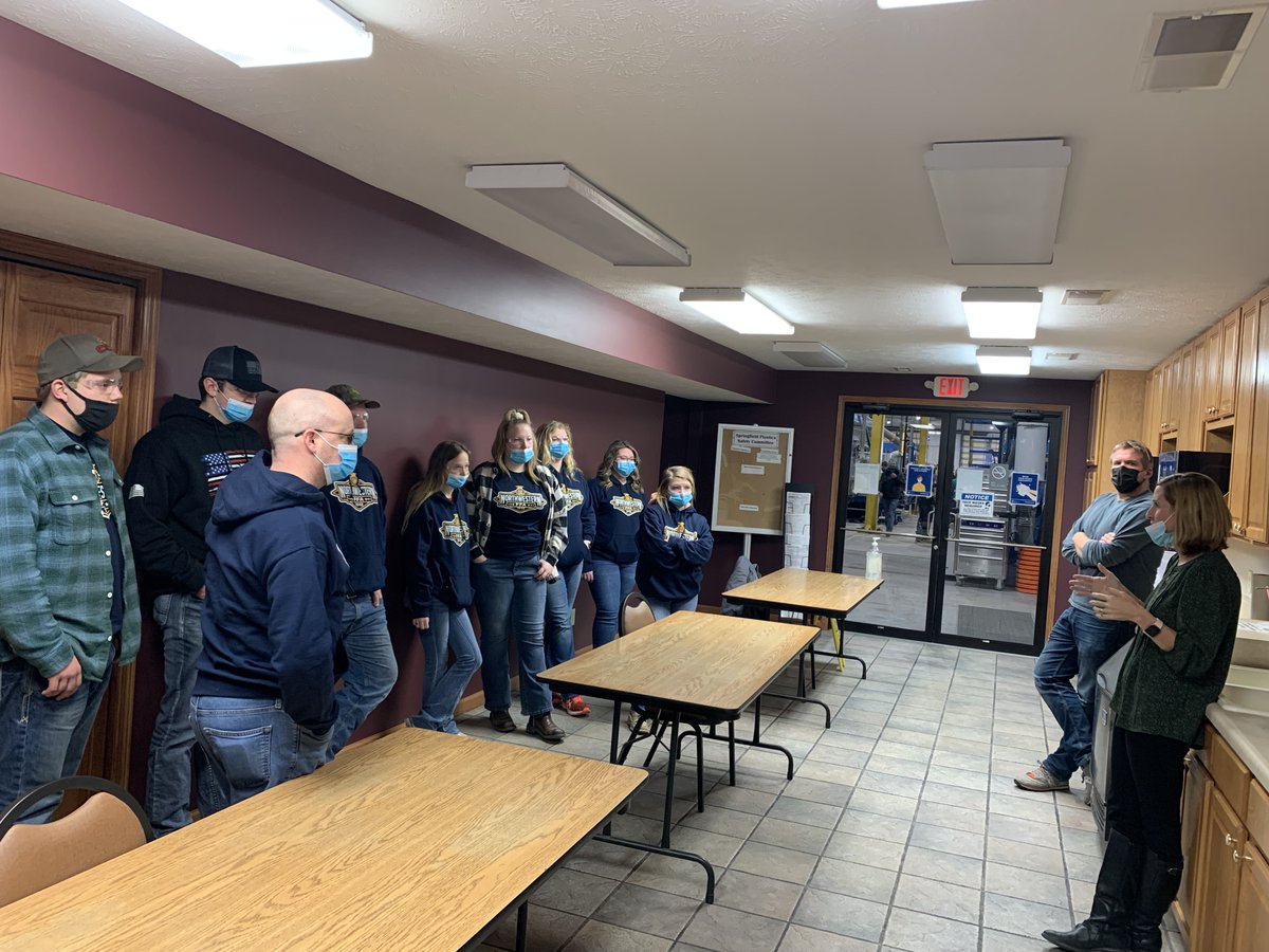 SPIPipe's tweet image. Today we want to celebrate FFA week by thanking the Northwestern FFA  Officer Team and Ag Business class for coming to take a plant tour! The future of our industry looks bright as this generation graduates and enters our workforce! #FFA #FFAWeek #agriculture