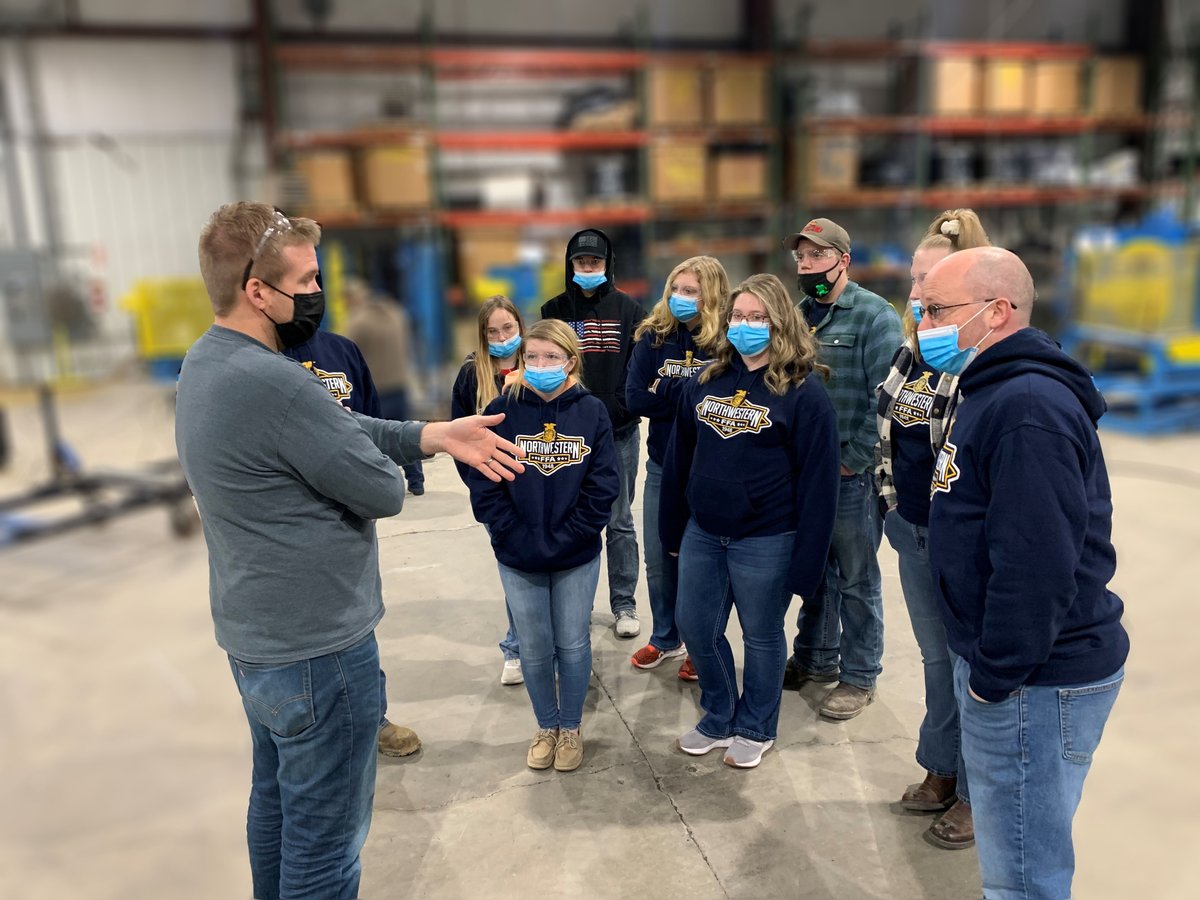 SPIPipe's tweet image. Today we want to celebrate FFA week by thanking the Northwestern FFA  Officer Team and Ag Business class for coming to take a plant tour! The future of our industry looks bright as this generation graduates and enters our workforce! #FFA #FFAWeek #agriculture